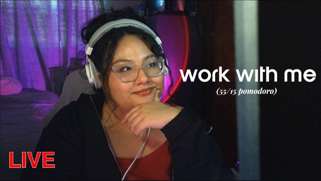 Work with me LIVE! ✦ (55/15 pomodoro, unmuted breaks) ✦ !2026 !kofi !checkin
