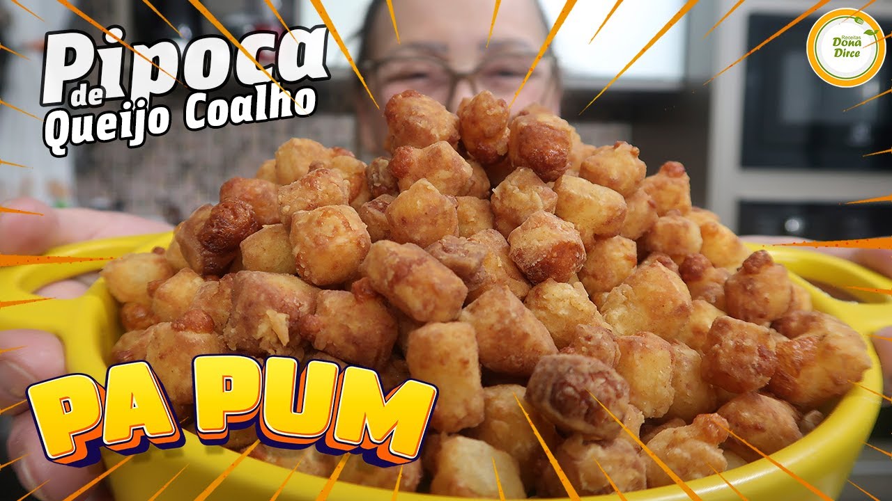 💥PA PUM💥 QUEIJO DE PIPOCA PETISCO DELICIOSO | PIPOCA DE QUEIJO COALHO | PIPOCA GOURMET DE QUEIJO