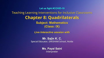 Live Interaction on PMeVIDYA : Teaching Learning Interventions for Inclusive Classrooms