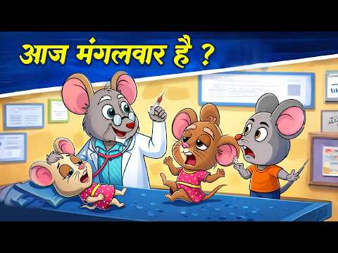 Aaj Mangalwar Hai Chuhe Ko Bukhar Hai | चूहे को बुखार है | Hindi Rhymes For Kids - Kids Songs