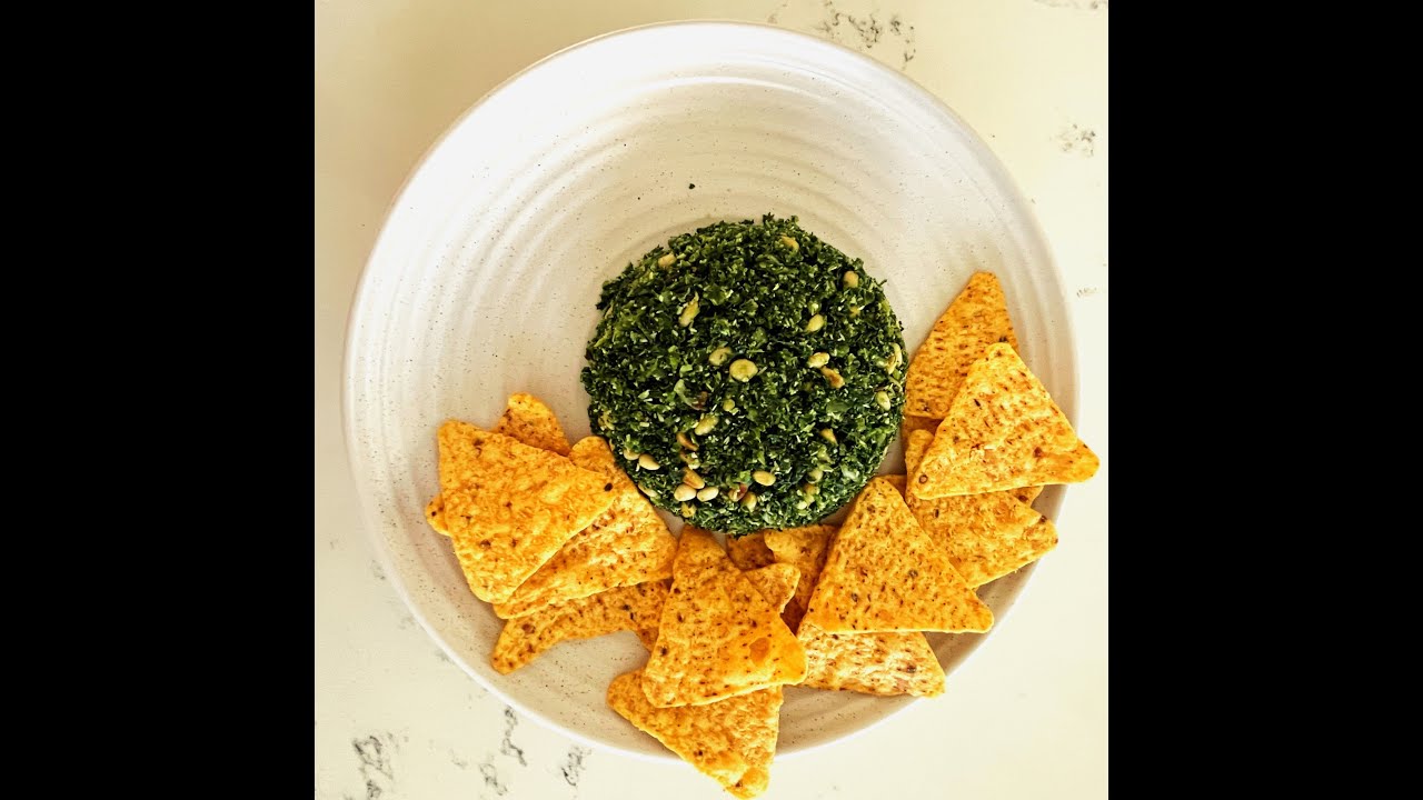 🥬 CocoKale Crunch Dip | Easy Food Processor Recipe under 10 minutes🥥🌶