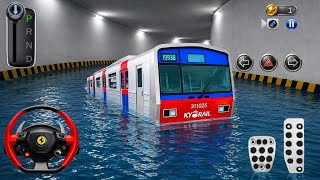 🚨 Metro Train Drive In Underground 😱Tunnel Water 🌊 || 3D driving class 2 || Extreme Challenge #viral screenshot 1