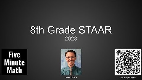 2023 8th Grade STAAR from Five Minute Math