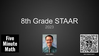 2023 8th Grade STAAR from Five Minute Math