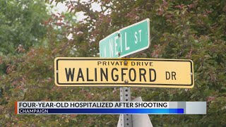 Four-year-old hospitalized after gunfire in Champaign home