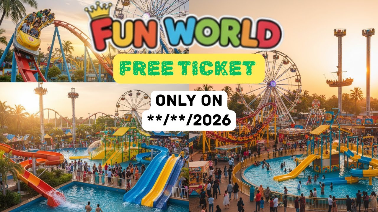 FREE TICKET OFFER ! Fun World Amusement Park at Bangalore 2026 |Water World 