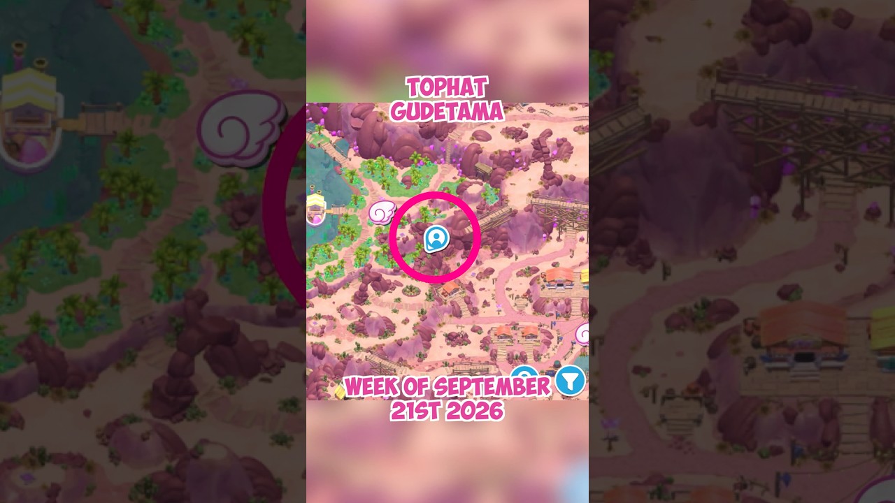 TOPHAT Gudetama location 🎩 September 21st 2026 🍳 Crafting Plan #31 - Hello Kitty Island Adventure