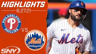 Mets vs Phillies Highlights: Mets offense struggle against Zack Wheeler, split weekend series | SNY