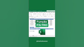 Como usar a Função FILTRO no Excel | #excel #shorts