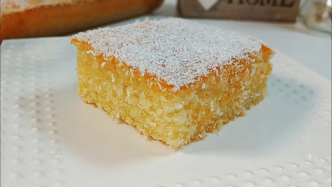 بسبوسة 10 دقائق بدون بيض و بدون دقيق  مرملة و هشة مسقية رائعة إلى جربتوها غدي ترجع معتمدة عندكم