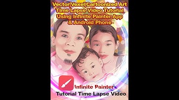 Vector|Vexel|Cartoonized Art Time Lapse Video Tutorial Using Infinite Painter App & Android Phone