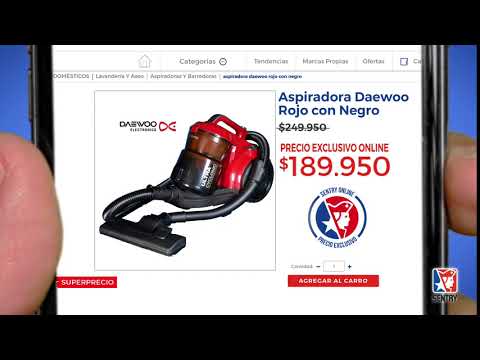Aspiradora Daewoo RCH-220-Rojo con Negro