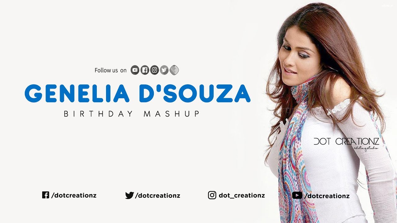Genelia Mashup | Birthday Tribute | Dot Creationz | Zee Tamil - YouTube