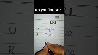 URL Abbreviation #acronym #shorts #ytshorts #standsfor