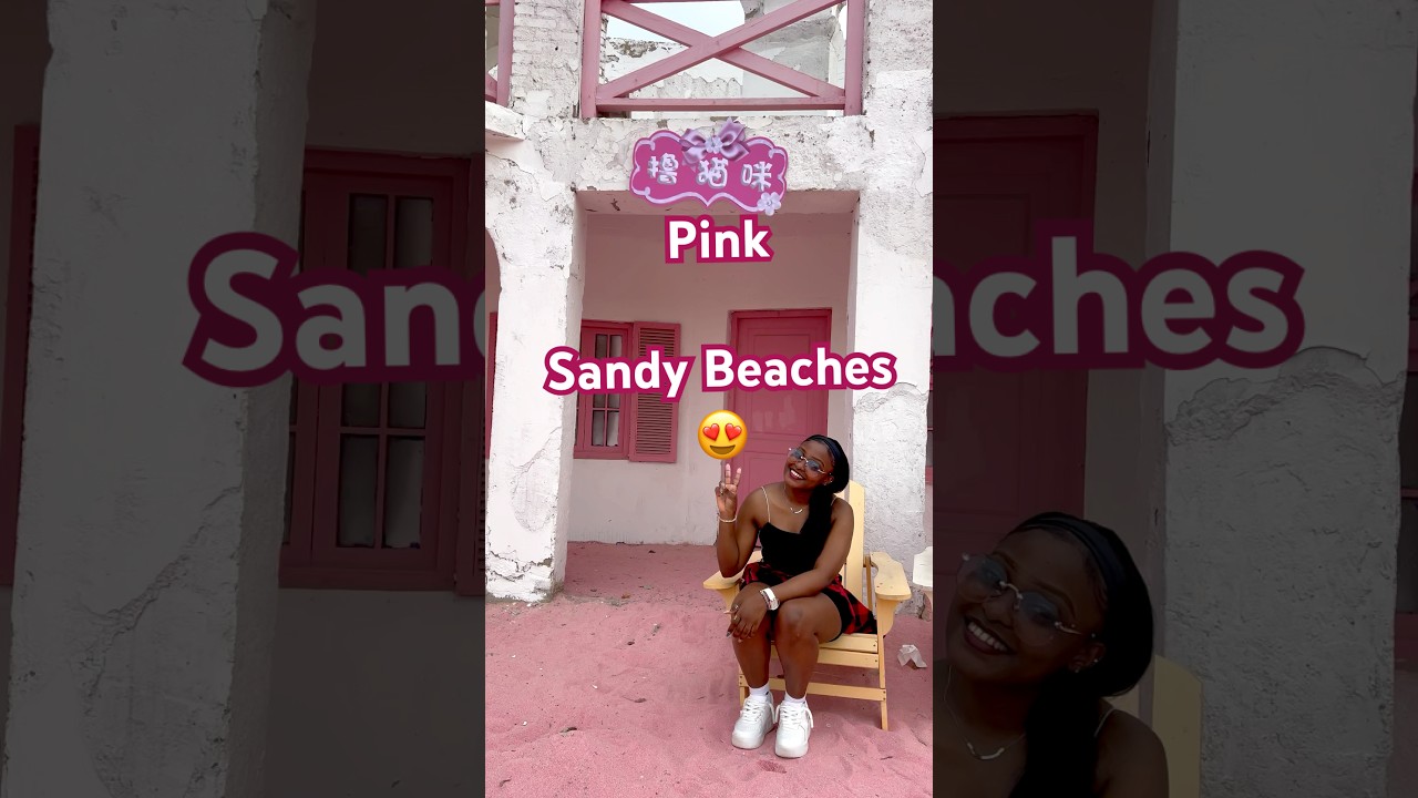 PINK SANDY BEACHES 😍 Ever been to a pink island? 