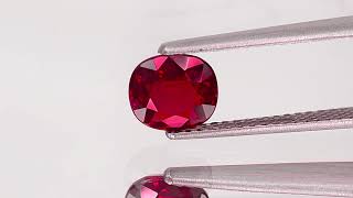 Celebrity 2.37-Carat Lovely Unheated Flawless Pigeon Blood Red Ruby (GRS) Profile