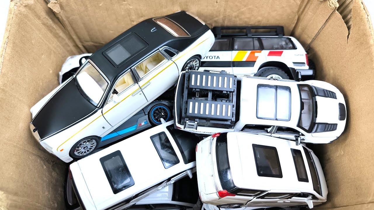 Box Full of Model Cars -Mazda Mx5, Koenigesgg Jesko, Lamborghini Scv12, Byd Yang Wang U8, Toyota Car