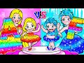 Paper Dolls Dress Up - Jealous Rapunzel Daughter vs Elsa Ice Talent Dress - Barbie Story & Crafts