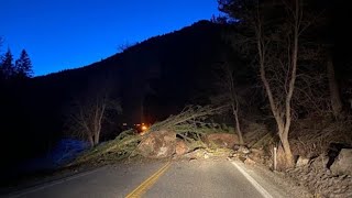 Debris in road closes Logan Canyon