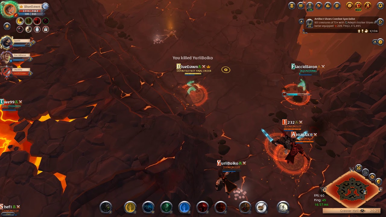 3 Manning 5 Man HellGates With FlaccidBaron (Albion Online DeathGivers PvP Part 22)