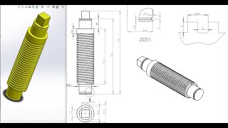 Solidworks - Swept Boss/Base - Square Screw