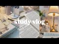 STUDY VLOG | lots of studying, journal with me, cleaning, study productive⋆。‧˚🍓