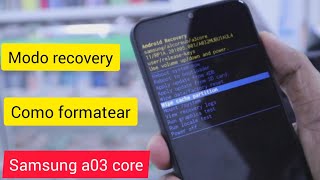 Formatear Samsung A03 Core Modo Recovery