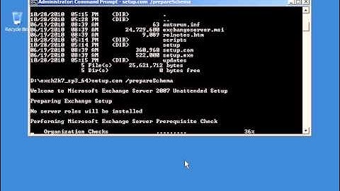 Install Microsoft Exchange Server 2007 (Prepare Schema) Part 02