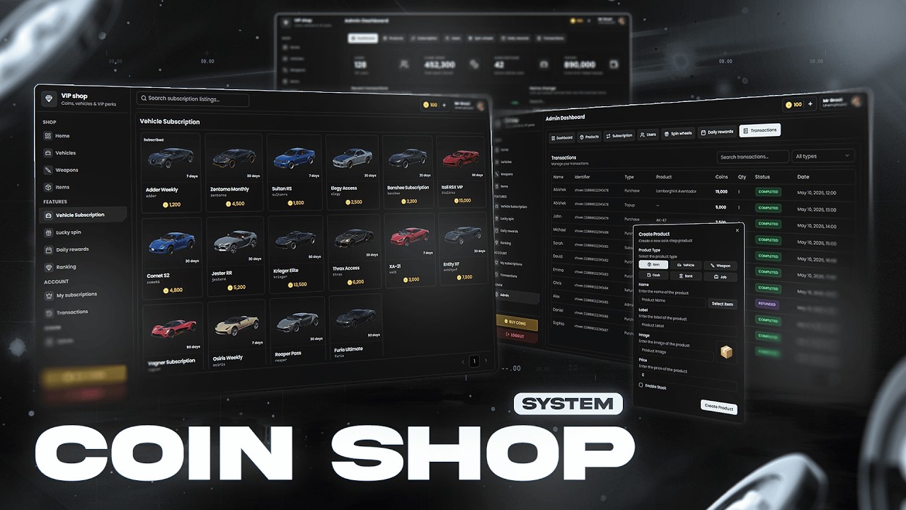 [Advanced Coin Shop] ESX QBCore Qbox {ESCROW} video