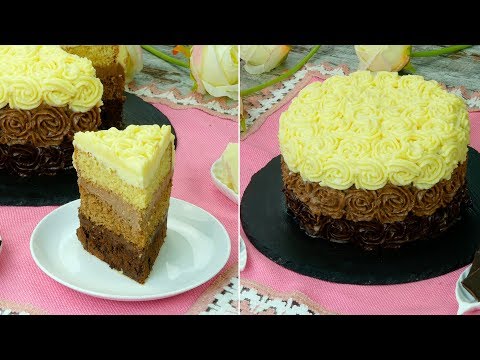 gâteau-«-trio-»-au-chocolat---si-bon-que-vous-demanderez-encore-un-morceau-!-ǀ-savoureux.tv