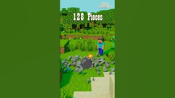 Minecraft Rigid Body Simulation vs Creeper #minecraft  #blender #animation