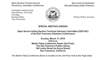 March 17, 2019 OSVTAC Meeting (audio only)