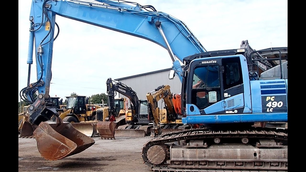 PC490 excavator for sale in Germany, see a video report about condition