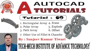 AutoCAD Basic to Advance Tutorial 9- Modify (3rd Part)  Array, Erase, Explode, Offset