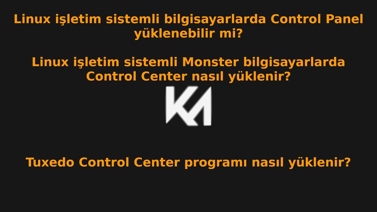Linux işletim sistemli Monster Notebook'larda Control Center programı ...