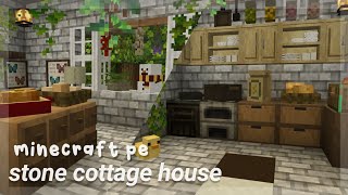 🌾 speedbuild interior stone cottage house minecraft pe screenshot 5
