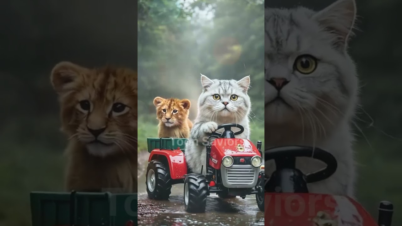 Lion Cub and Cat Become Best Friends | Sad Story