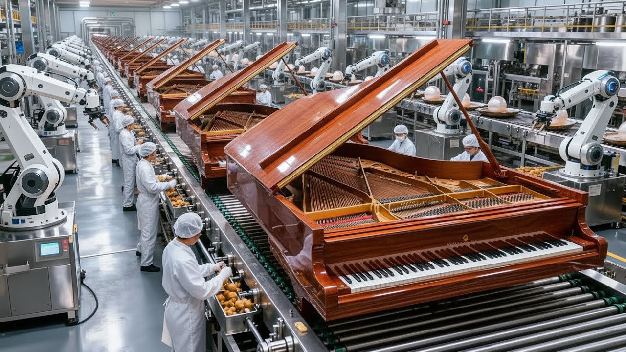 Inside a Luxury Piano Factory: From Raw Wood to $200,000 Concert-Grade Grand Pianos (Full Process)