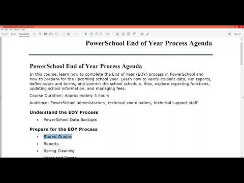 PowerSchool Admin Refresher Webinar