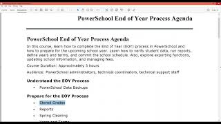Celebrity PowerSchool Admin Refresher Webinar Wealth