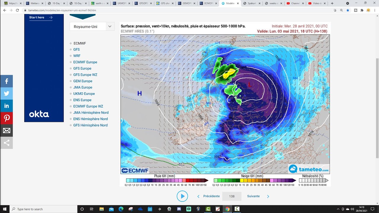 Ten Day Forecast: Cold And Wet First Half To May - YouTube