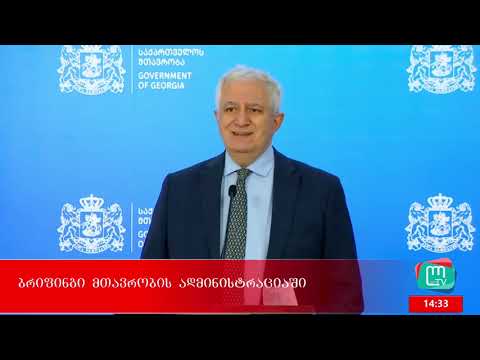 ამირან გამყრელიძის ბრიფინგი მთავრობის ადმინისტრაციაში