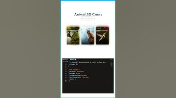 Animal 3D Card Design hover effect using css!  #htmlcssjs #htmlcoding #css #javascript #3dcard