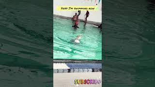 Splash splash! I can swim now 💙. #shortsfeed#shorts#viralvideo#swimming#babygirl#swim