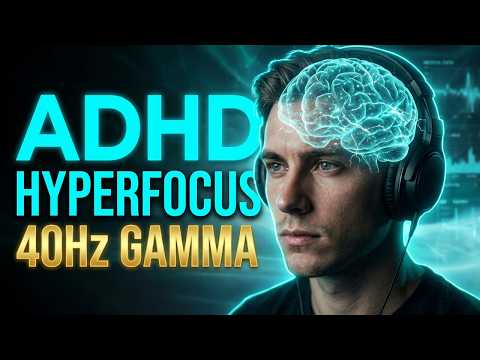 Hyperfocus | 40Hz Gamma Waves Deep Work | ADHD Hyperfocus Music 3 Hours