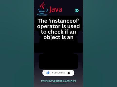 What is the instanceof operator in Java ? #java #shorts # ...
