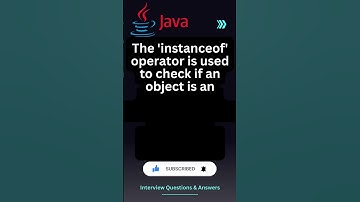 What is the instanceof operator in Java ? #java #shorts #javainterviewquestions #javainterview