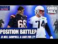 Will Campbell 'SAFE' at LT? Could Caleb Lomu Overtake Former 4th Overall Pick? ||The Greg Hill Show