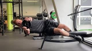 Off-bench oblique hold (with anti rotation press)