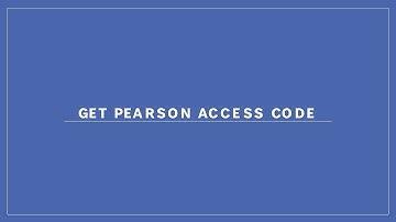 GET PEARSON ACCESS CODE